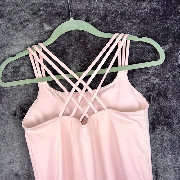 |•ATHLETA•| Pretty Pink Multi Criss Cross Strap Athletic Top - Picture 4 of 7